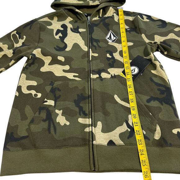 NWT Volcom Deadly Stones Camo Full Zip Hoodie Kids XL - Picture 4 of 8